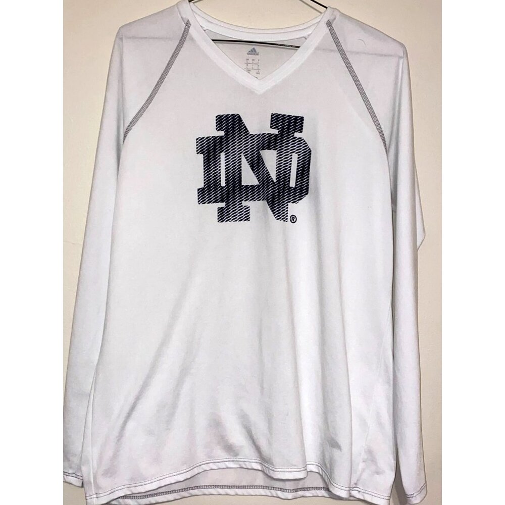 Women's Adidas ClimaLite Notre Dame Fighting Irish Long Sleeve Tee Size Large